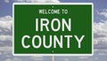 Road sign for Iron County