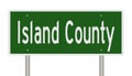 Road sign for Island County