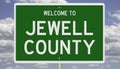 Road sign for Jewell County