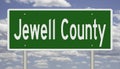 Road sign for Jewell County