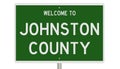 Road sign for Johnston County