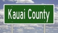 Road sign for Kauai County