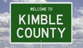 Road sign for Kimble County Royalty Free Stock Photo