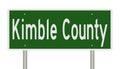 Road sign for Kimble County Royalty Free Stock Photo