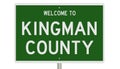 Road sign for Kingman County