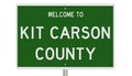 Road sign for Kit Carson County