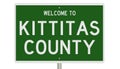 Road sign for Kittitas County Royalty Free Stock Photo