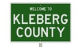 Road sign for Kleberg County Royalty Free Stock Photo