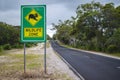 Road sign - koala crossing, australia Royalty Free Stock Photo
