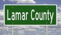 Road sign for Lamar County