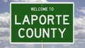 Road sign for Laporte County Royalty Free Stock Photo