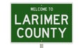 Road sign for Larimer County Royalty Free Stock Photo