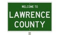 Road sign for Lawrence County Royalty Free Stock Photo