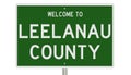 Road sign for Leelanau County Royalty Free Stock Photo