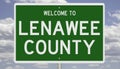 Road sign for Lenawee County Royalty Free Stock Photo