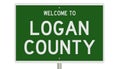 Road sign for Logan County