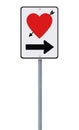 Road Sign on Love Royalty Free Stock Photo