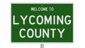 Road sign for Lycoming County Royalty Free Stock Photo