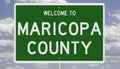 Road sign for Maricopa County Royalty Free Stock Photo
