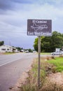 Road sign marking the route of federal transcontinental Highway 84