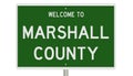 Road sign for Marshall County