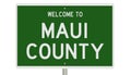 Road sign for Maui County Royalty Free Stock Photo
