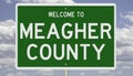 Road sign for Meagher County Royalty Free Stock Photo
