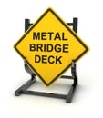 Road sign - metal bridge deck