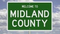 Road sign for Midland County Royalty Free Stock Photo