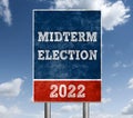 Road sign - Midterm Election in 2022