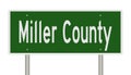 Road sign for Miller County