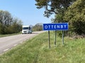 Road sign at Ottenby in southern Oland, Sweden