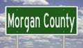 Road sign for Morgan County