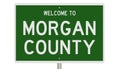 Road sign for Morgan County