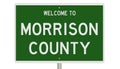 Road sign for Morrison County