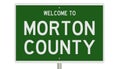 Road sign for Morton County