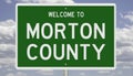 Road sign for Morton County