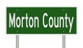 Road sign for Morton County