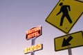 Road Sign and Motel Sign