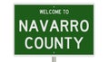 Road sign for Navarro County