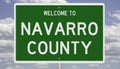 Road sign for Navarro County