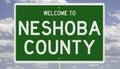 Road sign for Neshoba County