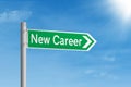 Road sign of new career Royalty Free Stock Photo