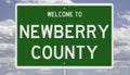 Road sign for Newberry County