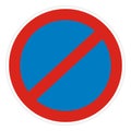 Road sign, no stopping and parking, vector icon