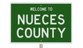 Road sign for Nueces County Royalty Free Stock Photo