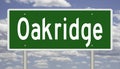 Road sign for Oakridge Royalty Free Stock Photo