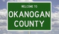 Road sign for Okanogan County Royalty Free Stock Photo