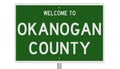 Road sign for Okanogan County Royalty Free Stock Photo
