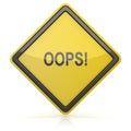Road Sign - Oops Royalty Free Stock Photo
